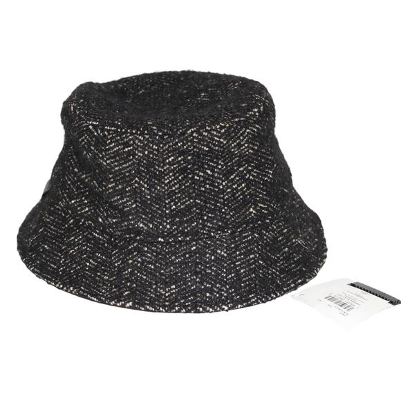 Coach Herringbone Bucket Hat C4671 Black Grey NWT - Picture 3 of 6
